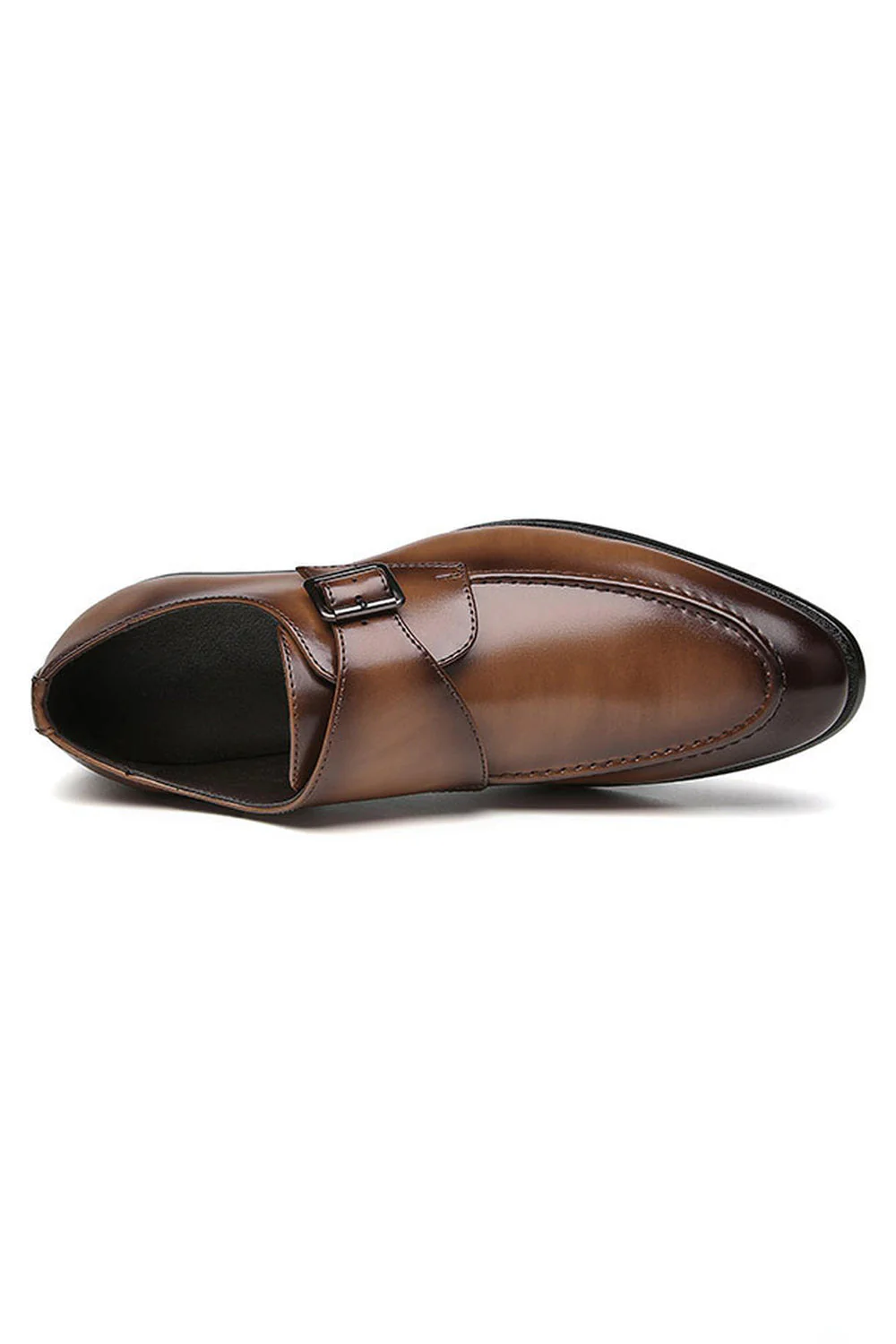 Chaussures de mariage en cuir marron à enfiler pour hommes - Image 6