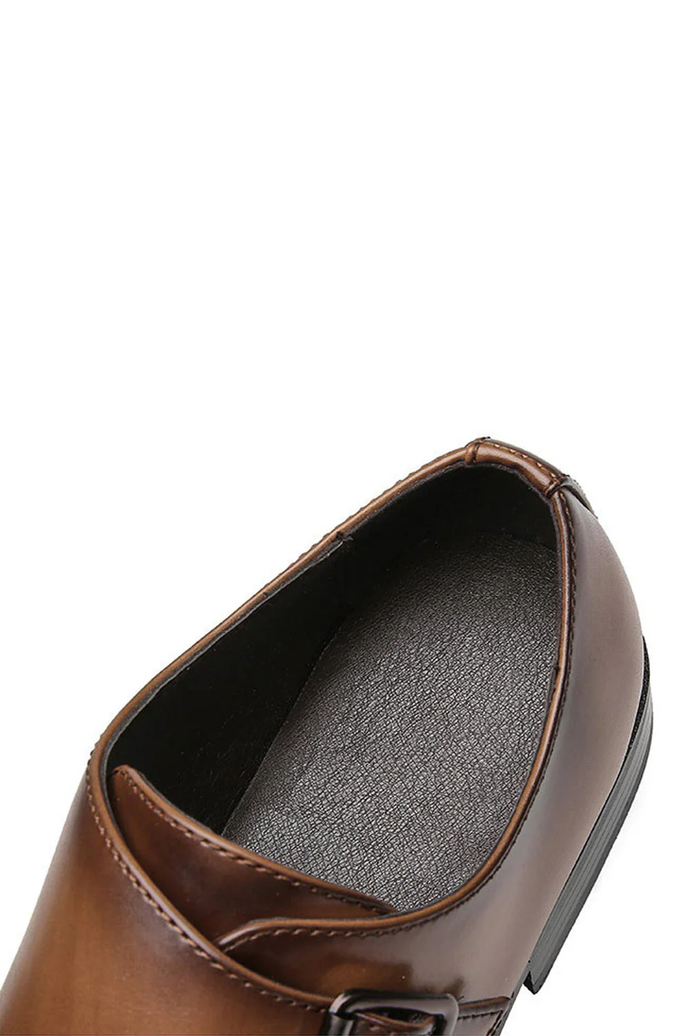 Chaussures de mariage en cuir marron à enfiler pour hommes - Image 8