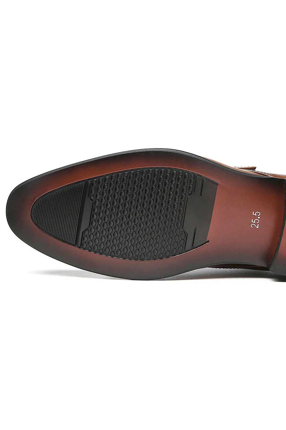 Chaussures de mariage en cuir marron à enfiler pour hommes - Image 9