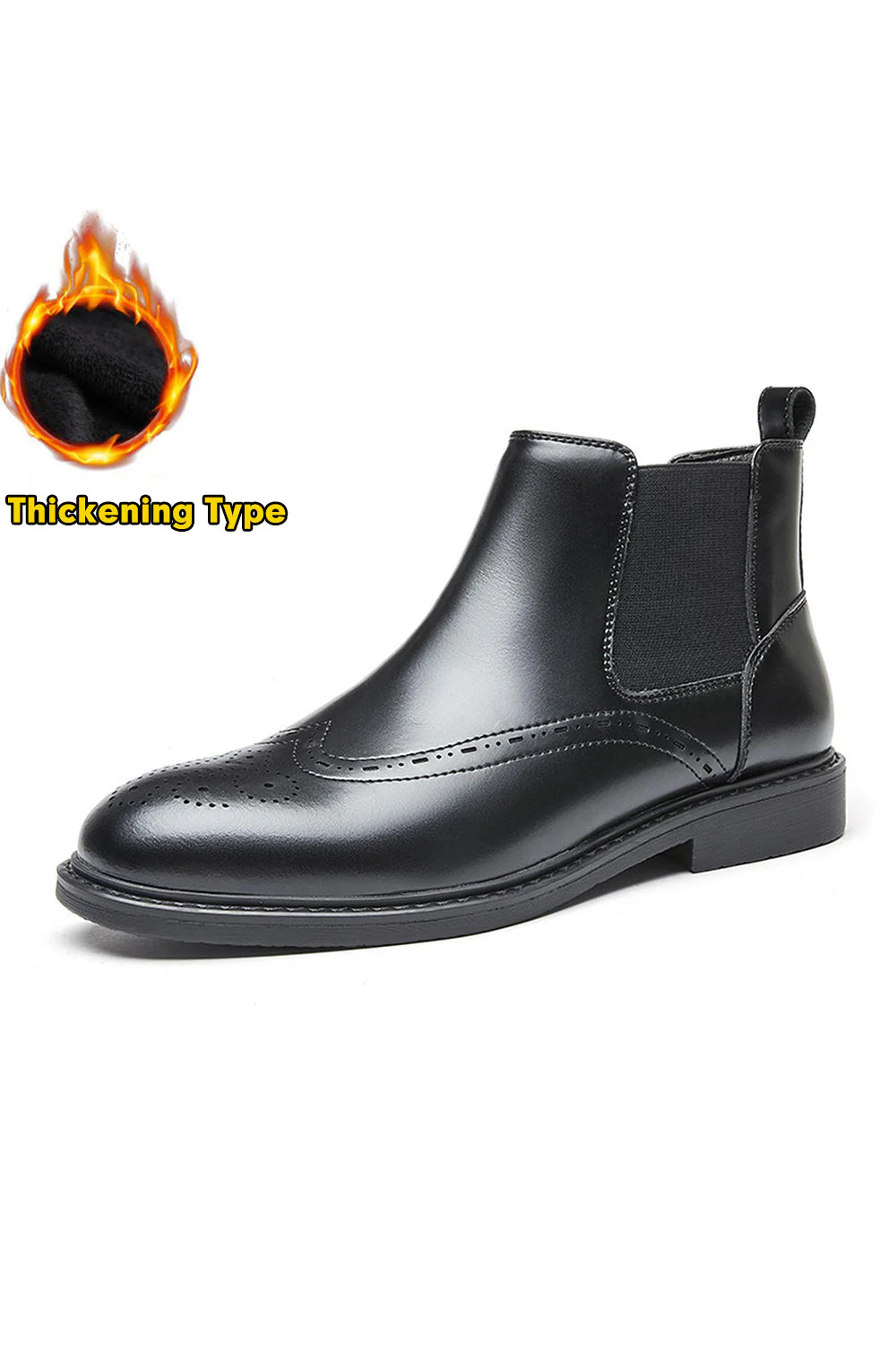 Chaussures décontractées en cuir noir montants pour hommes - Image 10