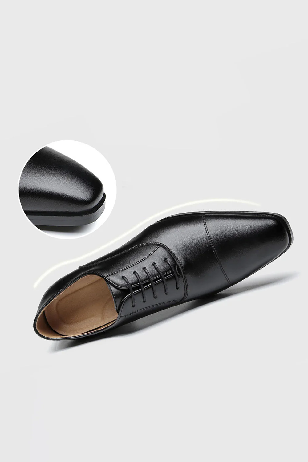 Chaussures en cuir marron à lacets pour fête pour hommes - Image 6