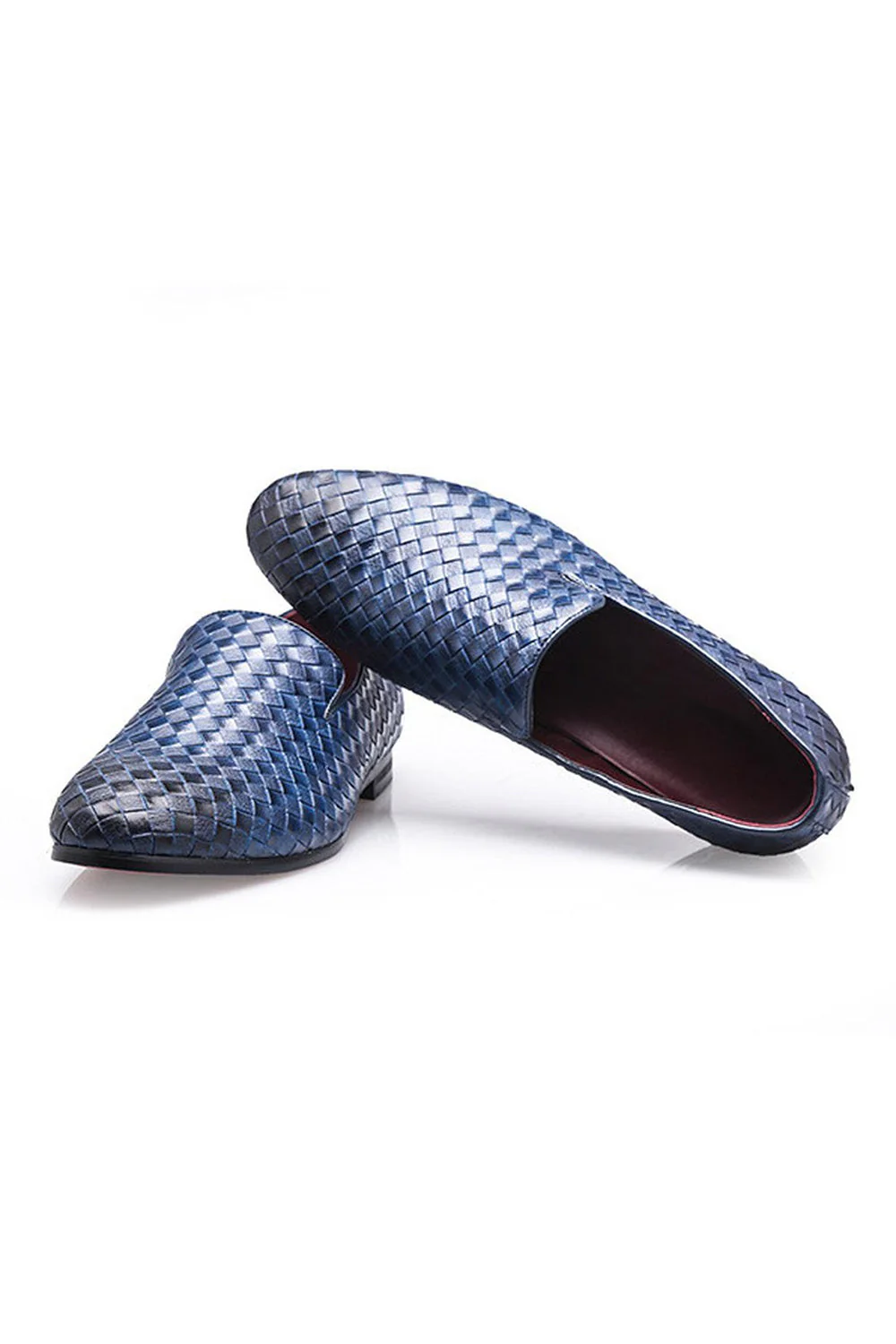 Chaussures noires décontractées en cuir slip-on pour hommes - Image 5