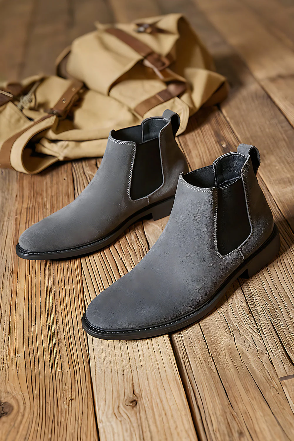 Chaussures noires décontractées montantes pour hommes - Image 10
