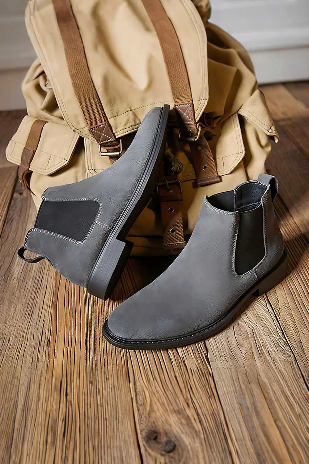 Chaussures noires décontractées montantes pour hommes - Image 11