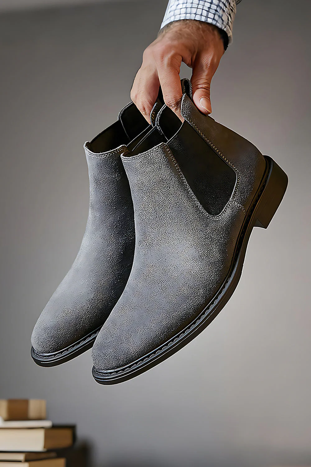 Chaussures noires décontractées montantes pour hommes - Image 12