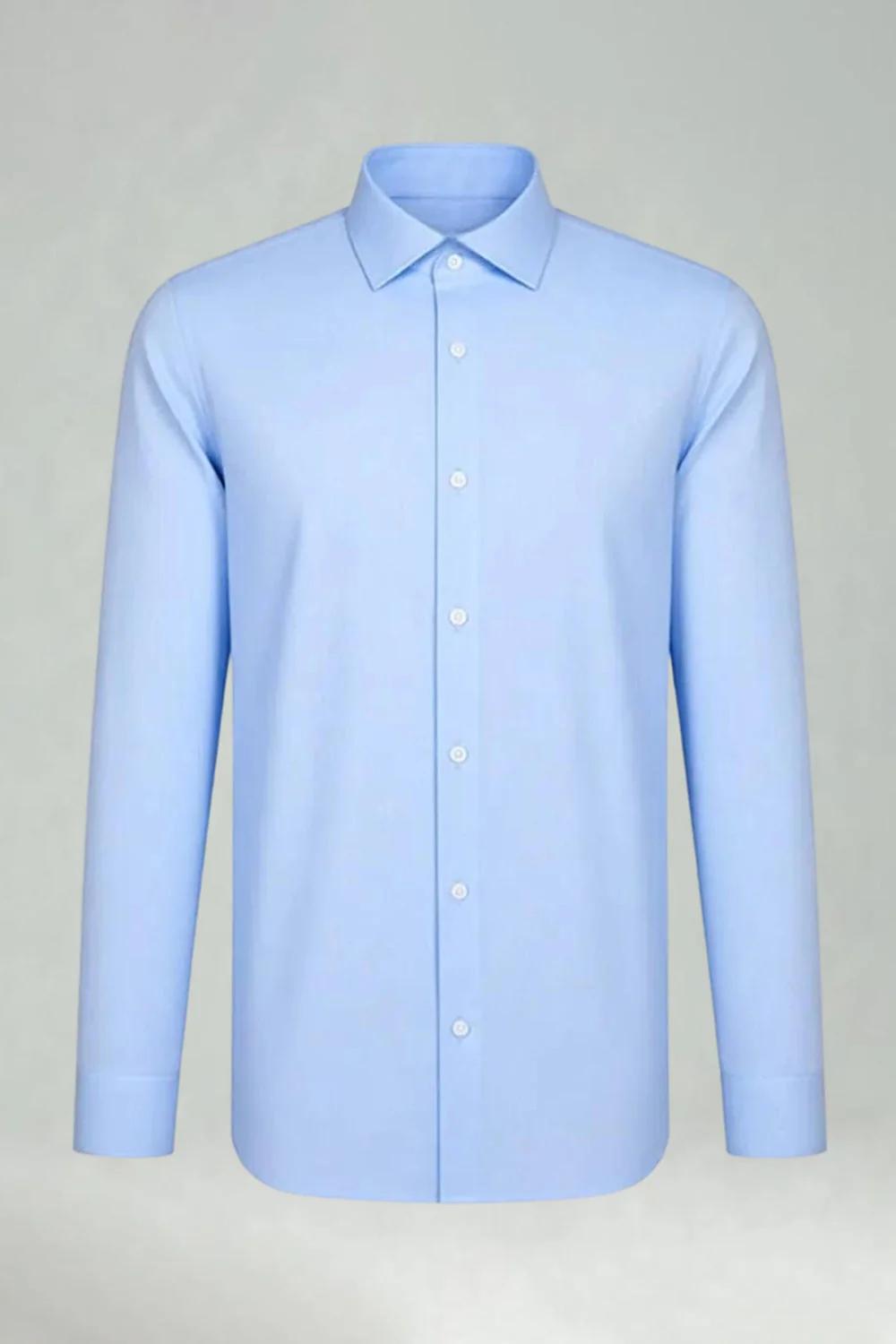 Chemise à manches longues uniformes bleu ciel pour hommes
