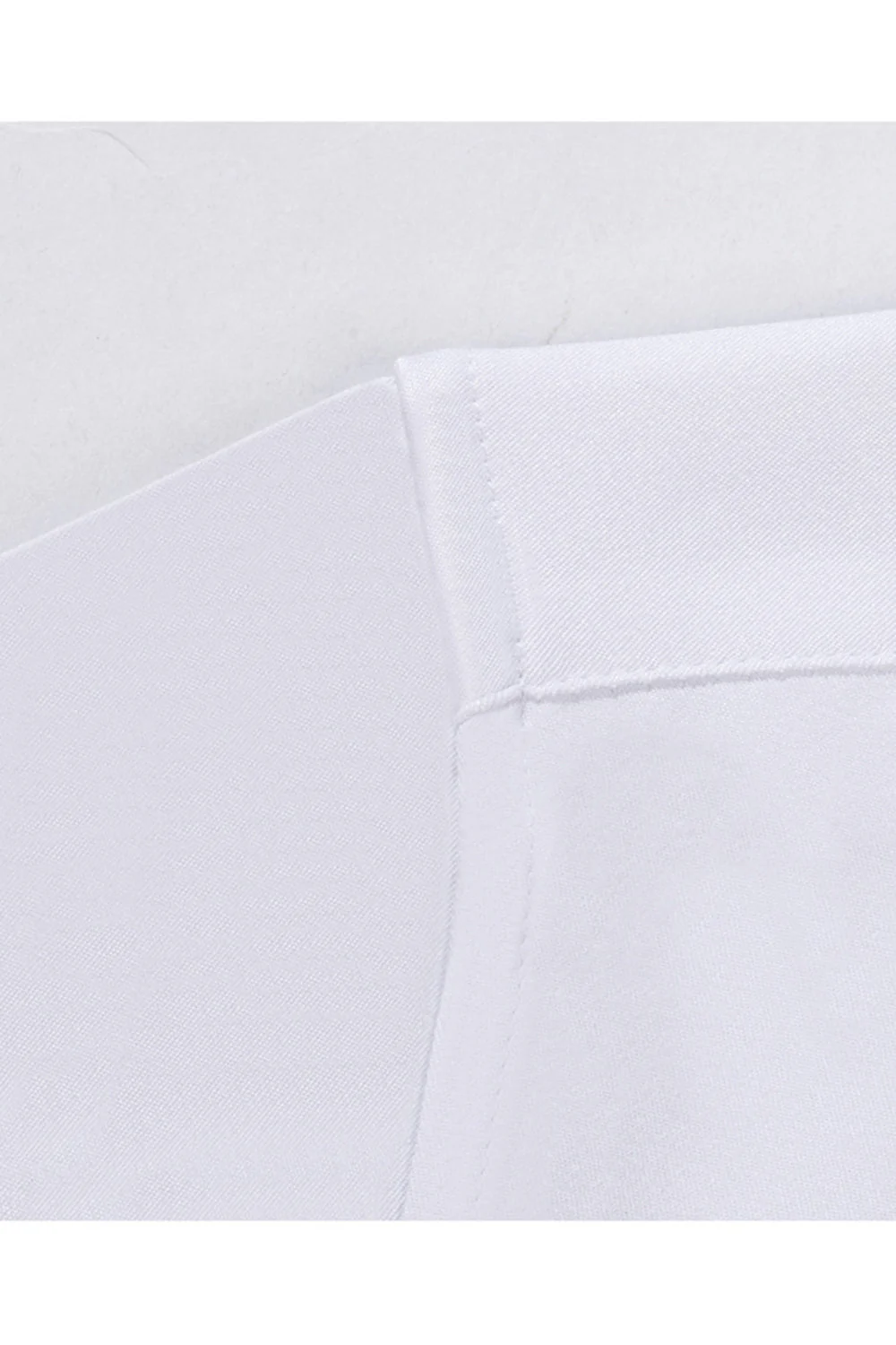 Chemise blanche classique à col pointu solide Combinaison slim Cut pour hommes - Image 5
