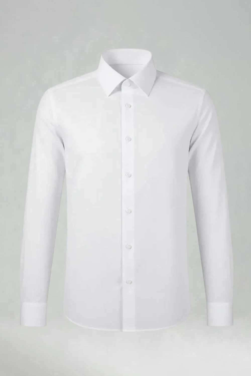 Chemise blanche classique à manches longues pour hommes