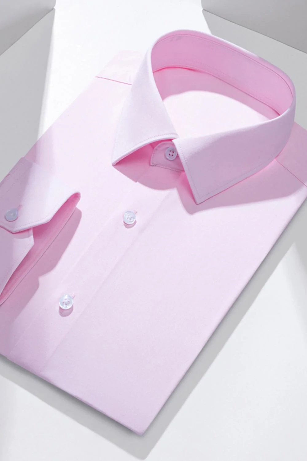 Chemise blanche classique à manches longues pour hommes - Image 12