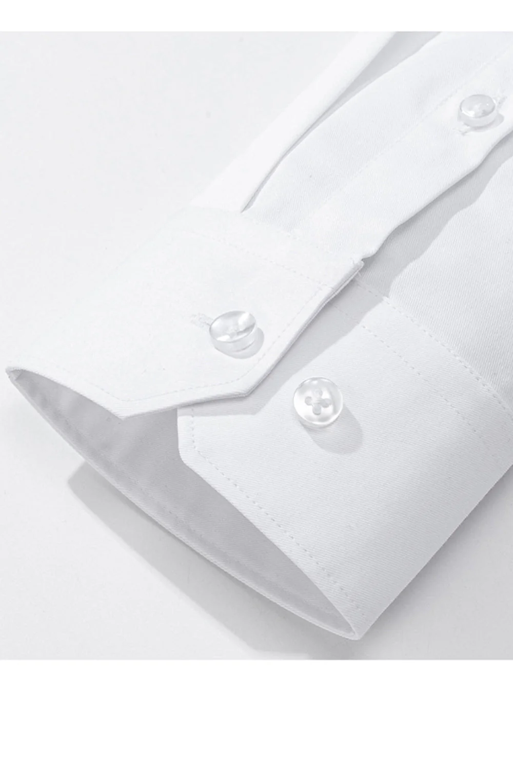 Chemise blanche classique à manches longues pour hommes - Image 5