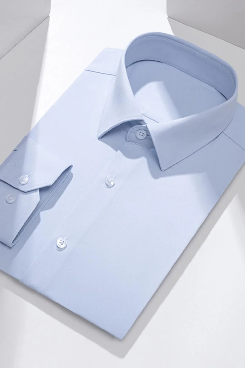 Chemise blanche classique à manches longues pour hommes - Image 8