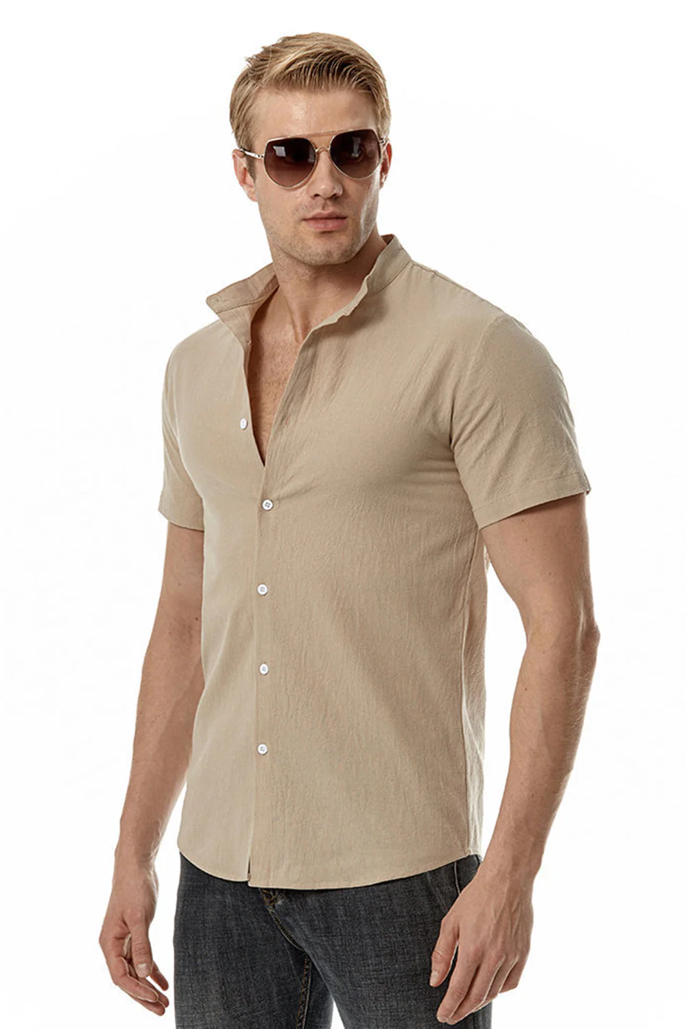 Chemise décontractée à manches courtes d’été pour hommes - Image 14