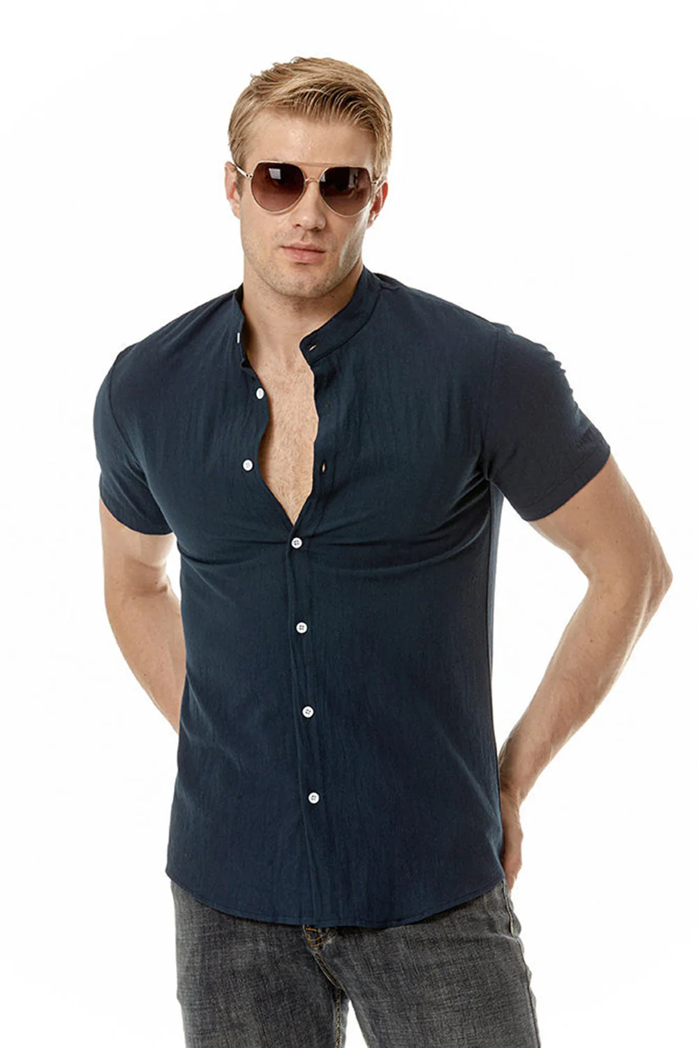 Chemise décontractée à manches courtes d’été pour hommes - Image 5