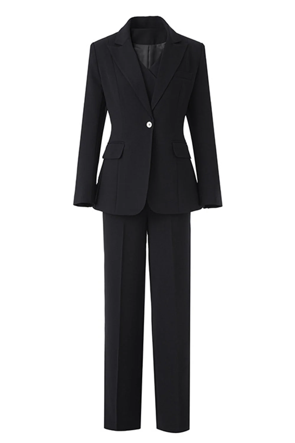 Costume de bal femme 3 pièces noir un bouton