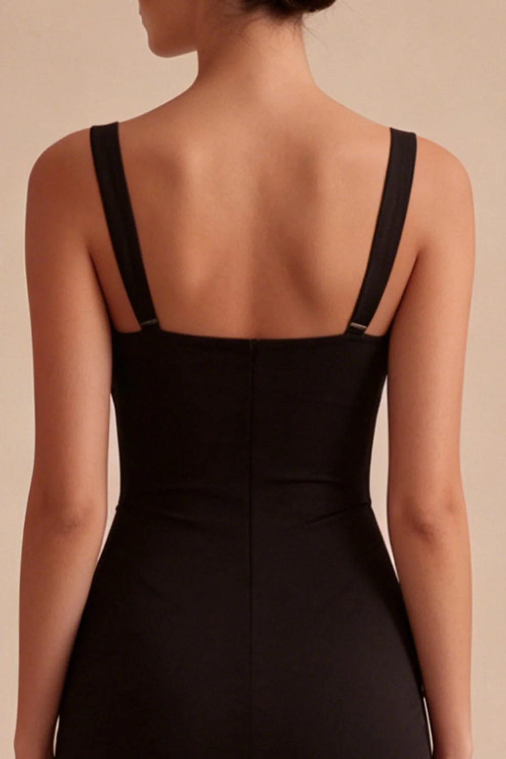 Corset à col carré Petite robe noire moulante - Image 5