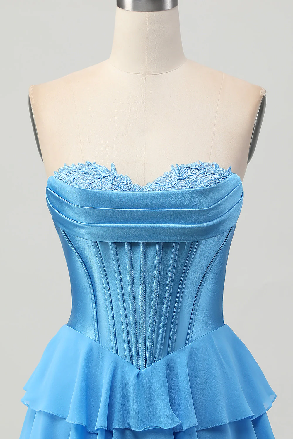 Corset bustier jaune Une robe de bal à plusieurs niveaux - Image 10