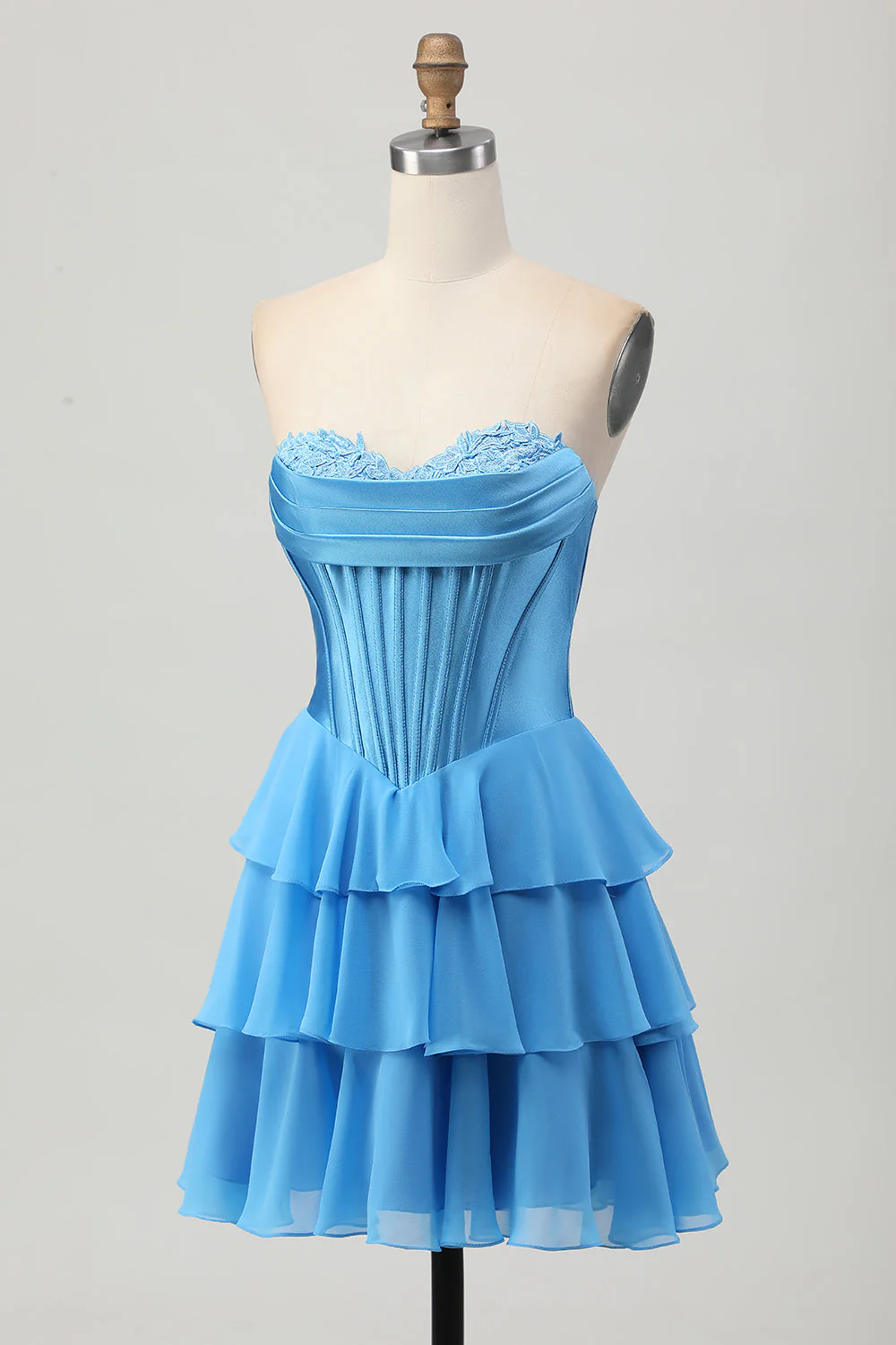 Corset bustier jaune Une robe de bal à plusieurs niveaux - Image 8