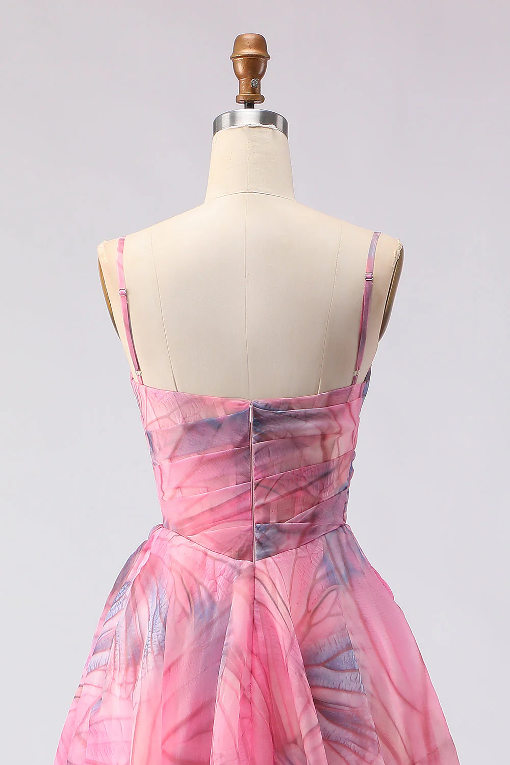 Robe de soirée longue en tulle floral coupe A avec fente élégante - Image 5