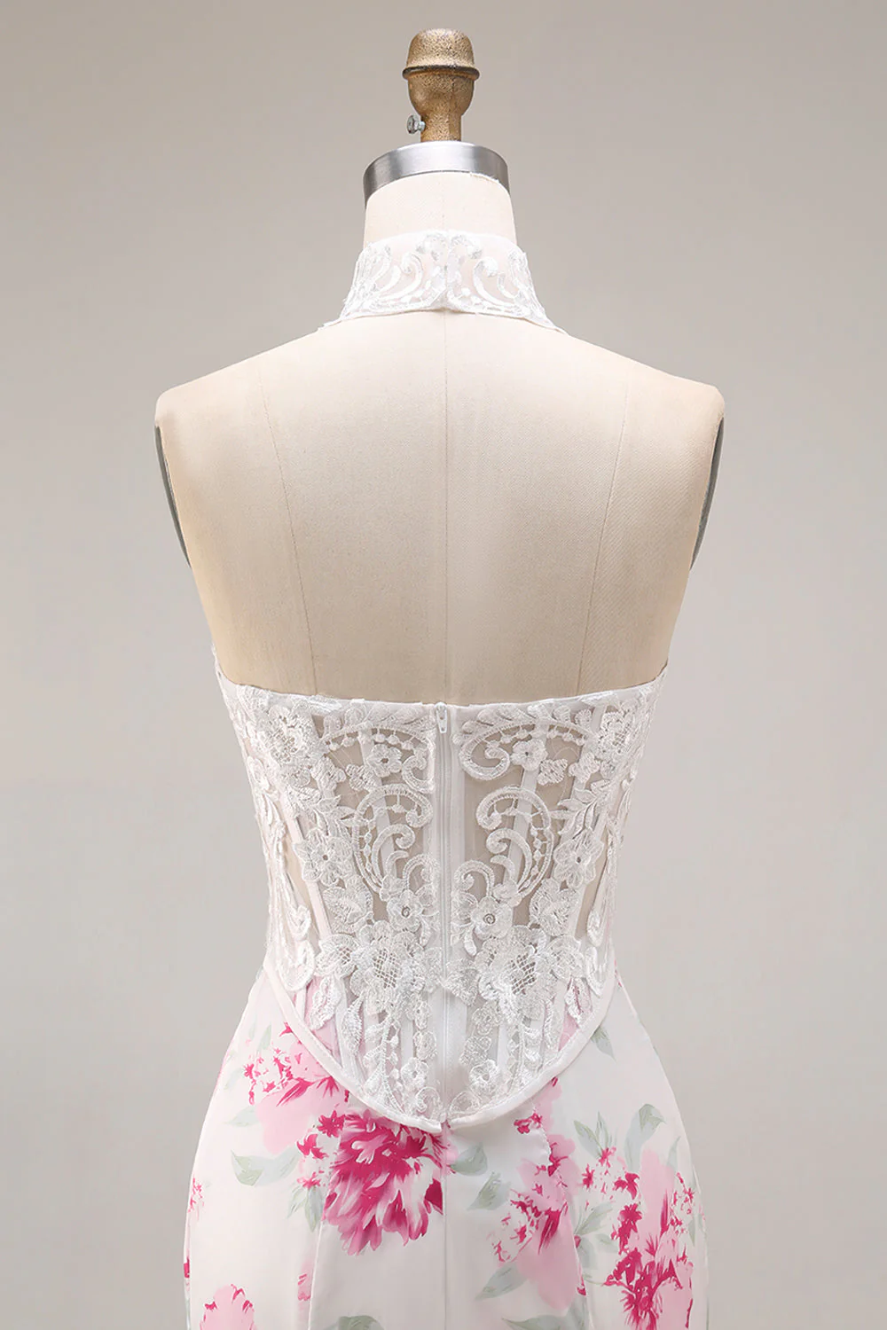 Corset en dentelle fluminse blanche en dentelle de fûts fûts - Image 7