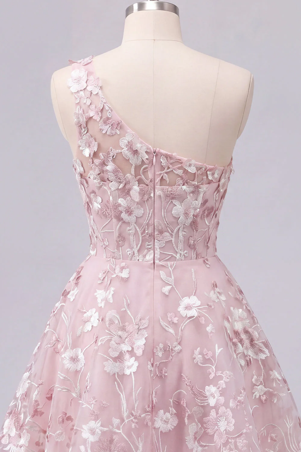 Corset rose à une épaule robe florale de rentrée à la maison - Image 8