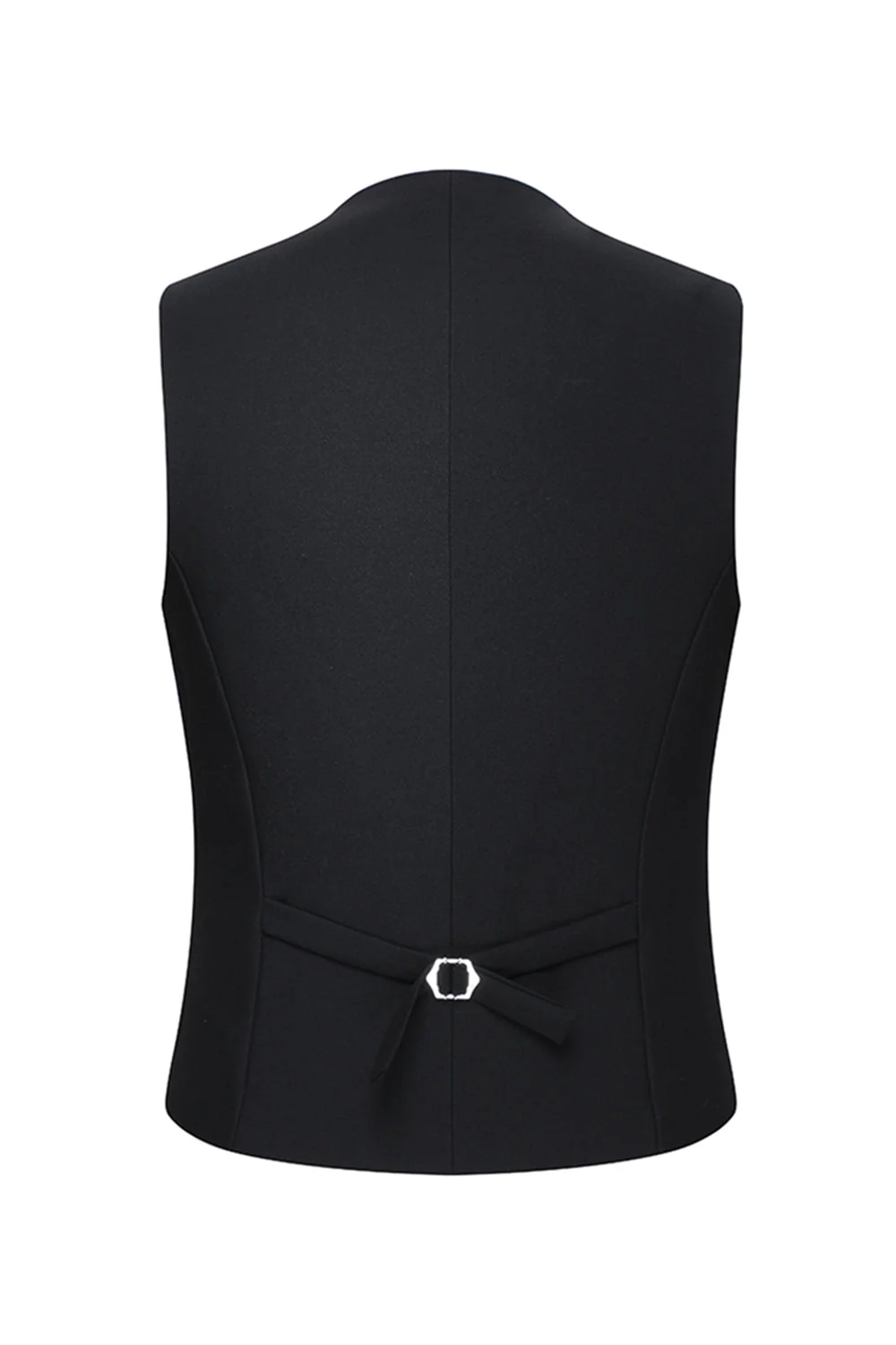 Costume 3 pièces châle revers un bouton noir pour hommes - Image 6