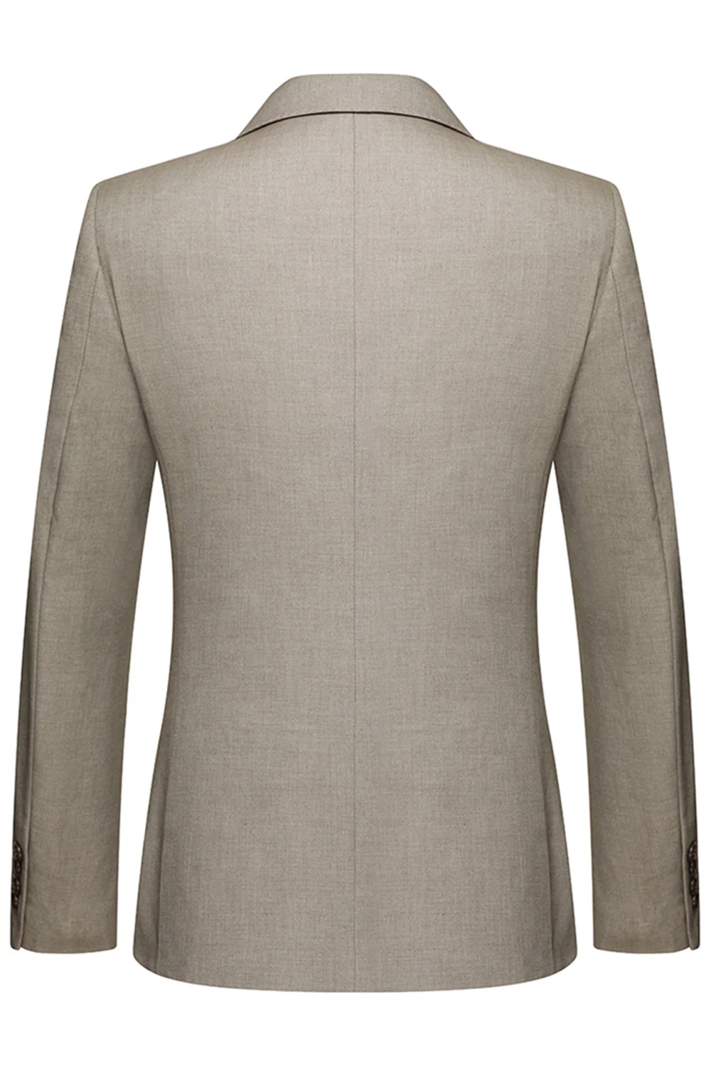 Costumes 3 pièces en revers de Peak Dark Khaki Dark Peak pour hommes - Image 3