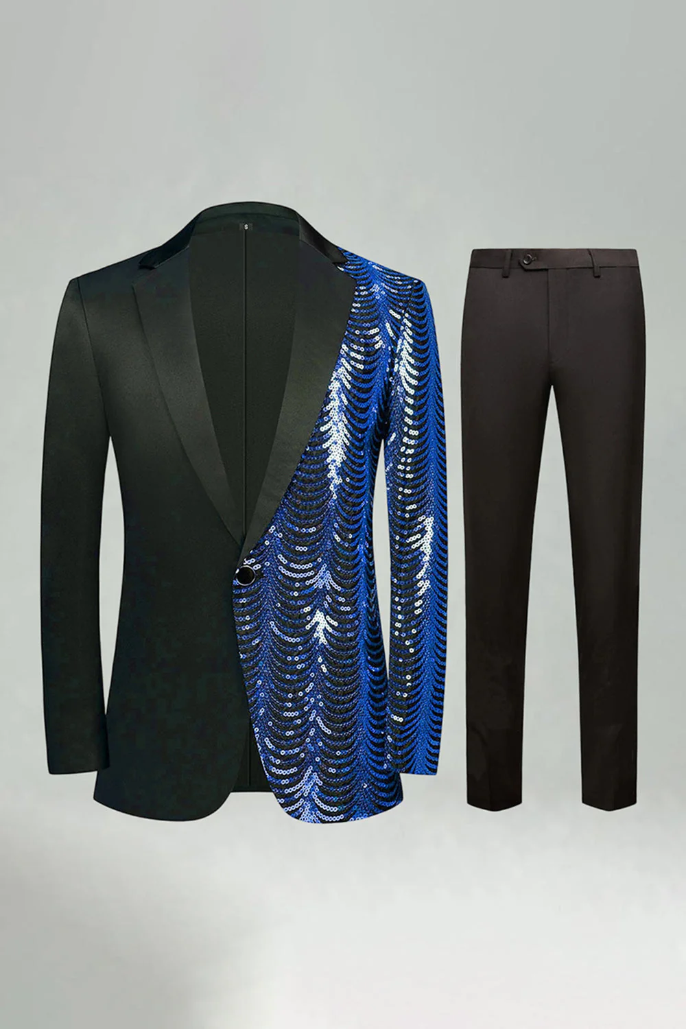 Costumes de bal de bal pour hommes en 2 pièces dorés et scintillants - Image 9