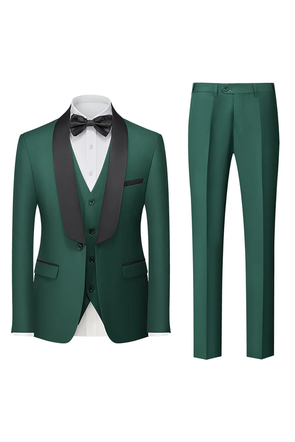 Costumes de Soirée pour hommes 3 pièces bleu royal châle revers - Image 10