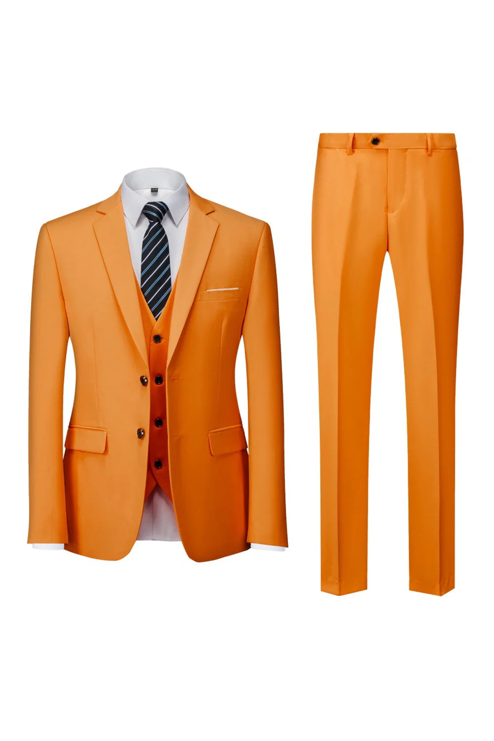 Costumes de bal pour hommes à boutons simples gris foncé en 2 pièces - Image 17