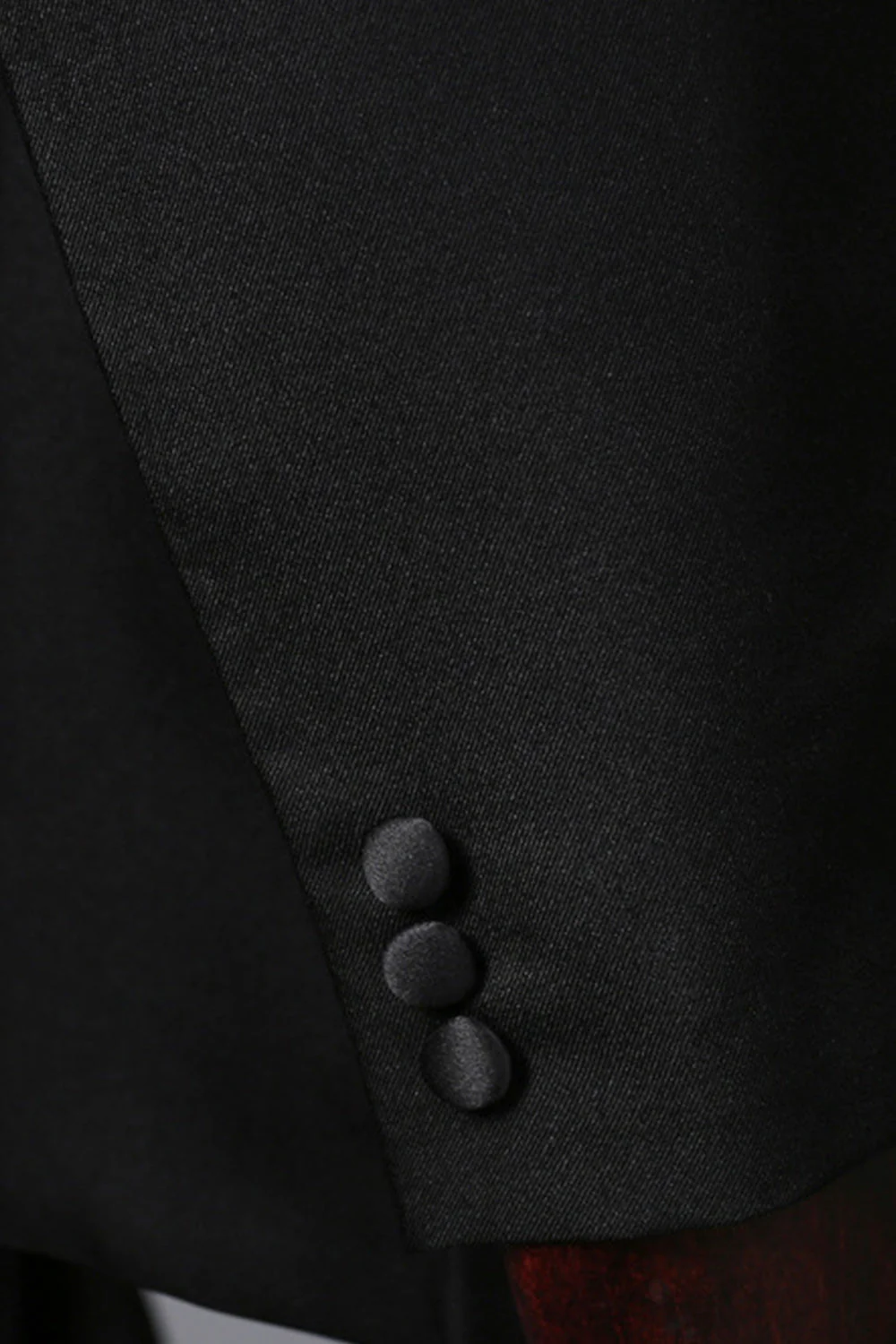 Costumes de bal pour hommes en 2 pièces noirs à revers pointu un bouton - Image 7
