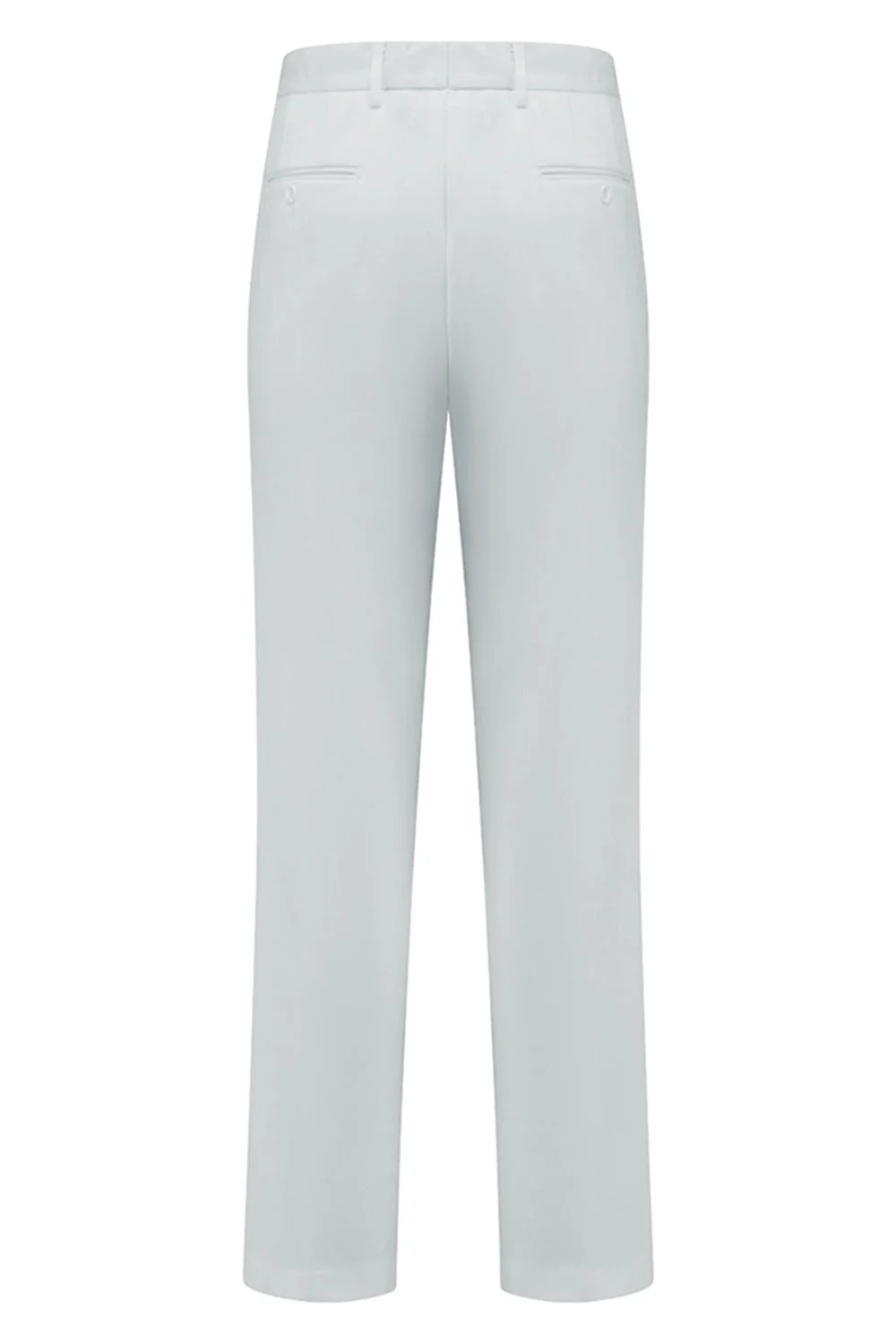 Costumes de mariée double boutonnage à revers en châle homme blancs - Image 6