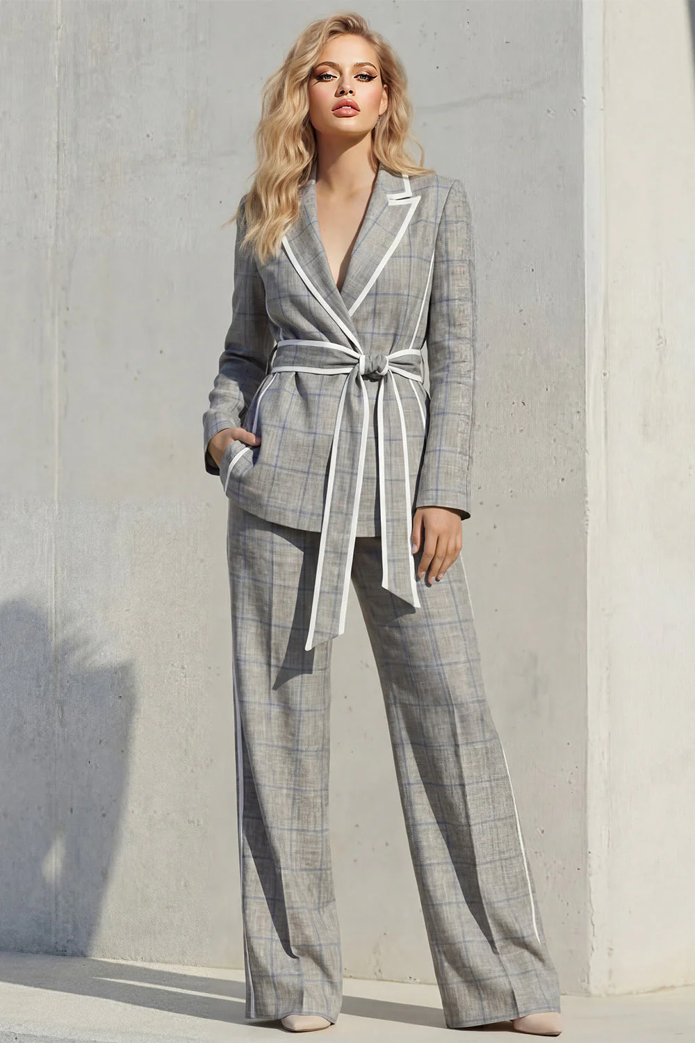 Costumes féminins 2 pièces Grey Peak avec ceinture
