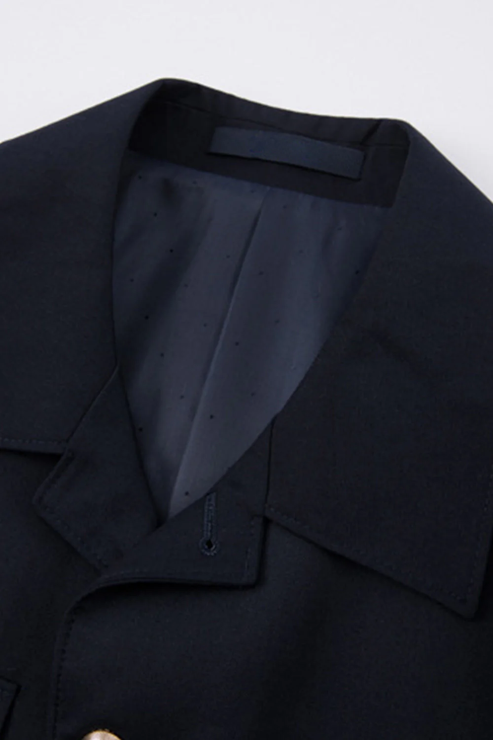 Costumes simple à boutonnage deux pièces bleu marine foncé - Image 5