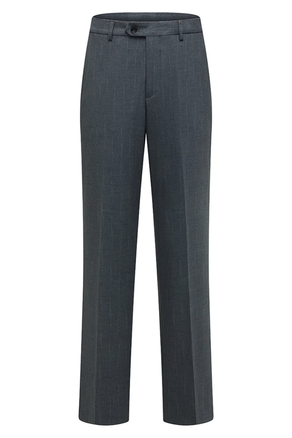Costumes trois pièces pour hommes à revers gris à poignées simples - Image 7