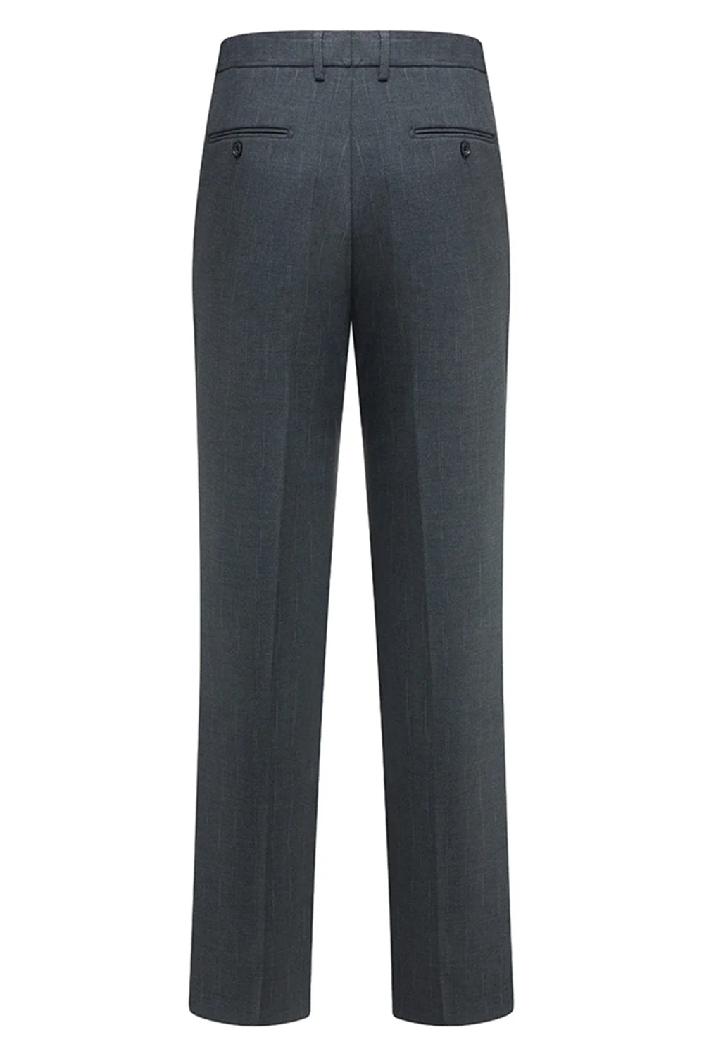 Costumes trois pièces pour hommes à revers gris à poignées simples - Image 8