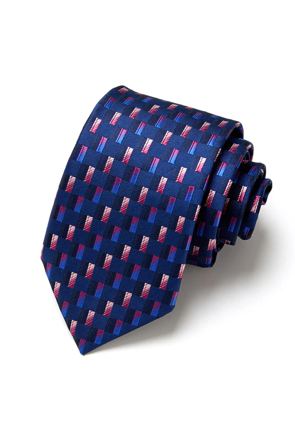 Cravate formelle Marine à Micro-Patrons pour hommes - Image 11