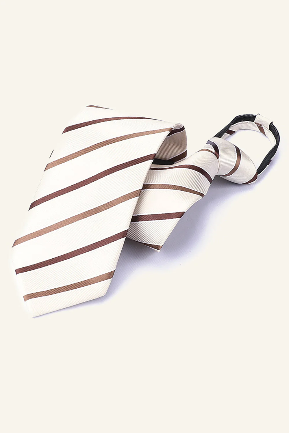 Cravate pour homme rayée gris foncé pour la fête - Image 3