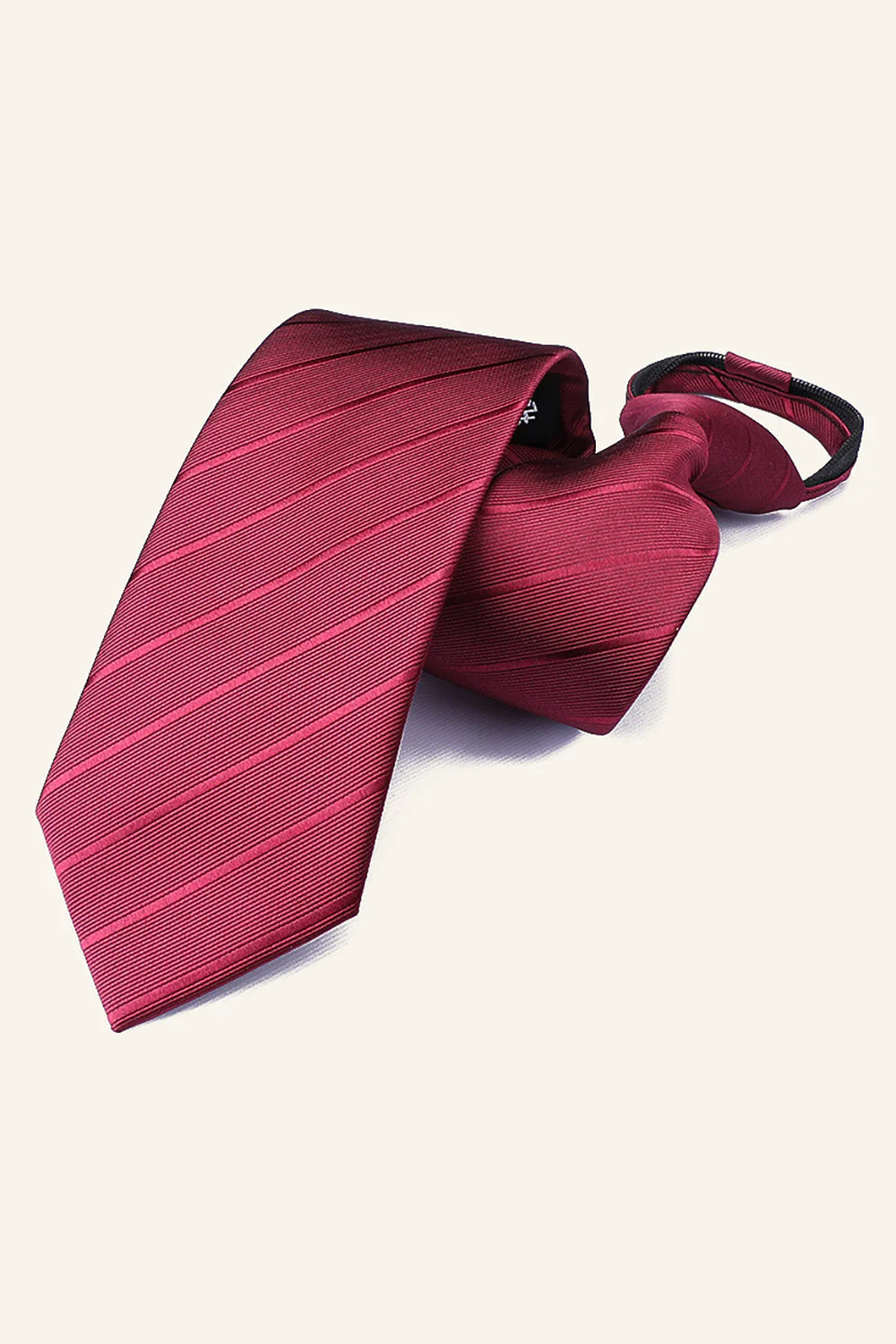 Cravate pour homme rayée gris foncé pour la fête - Image 4