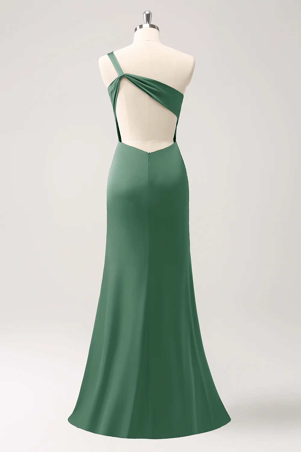 Crépuscule une épaule sirène satin longue robe de demoiselle d’honneur - Image 4
