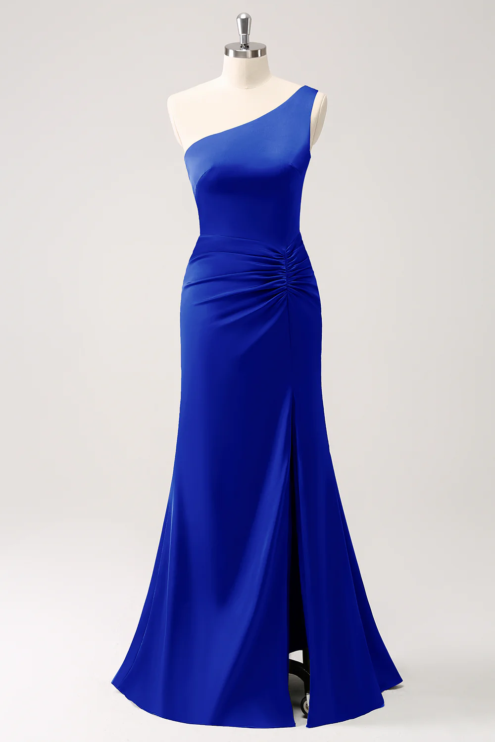 Crépuscule une épaule sirène satin longue robe de demoiselle d’honneur - Image 9