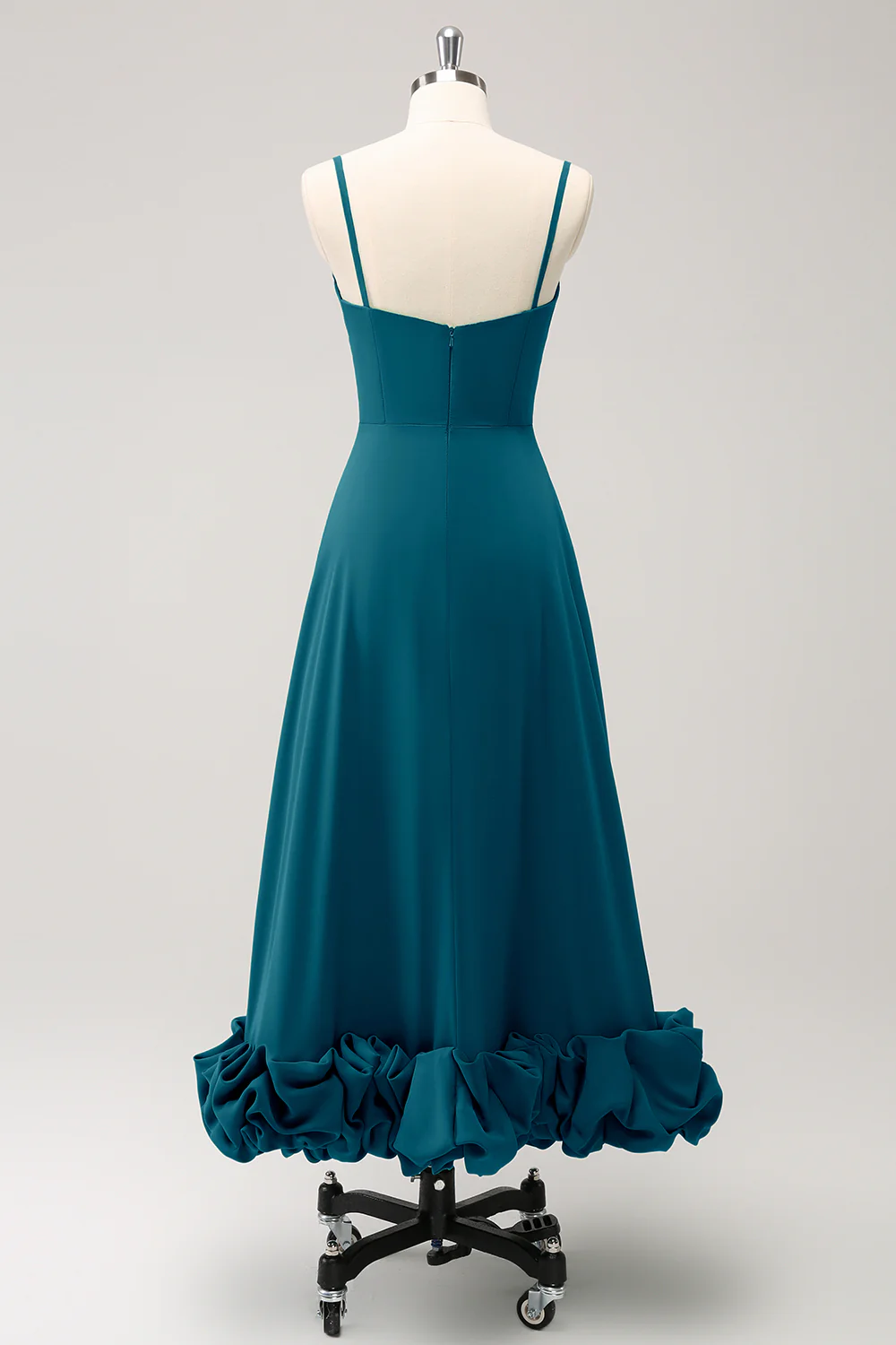 Élégant Eucalyptus A ligne spaghetti bretelles robe de demoiselle d’honneur - Image 10