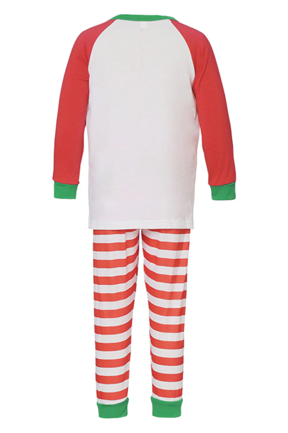 Ensemble de pyjama assorti à manches longues pour famille à rayures longues à rayures rouges et blanches - Image 9