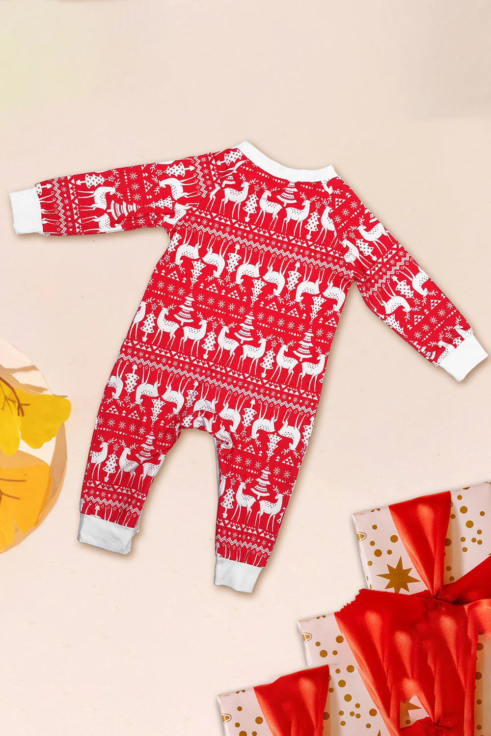 Ensemble pyjama assorti familial de Noël bonhomme de neige rouge - Image 13