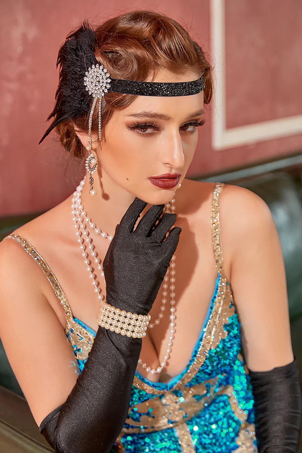 Ensembles d’accessoires de fête noirs des années 1920 - Image 3