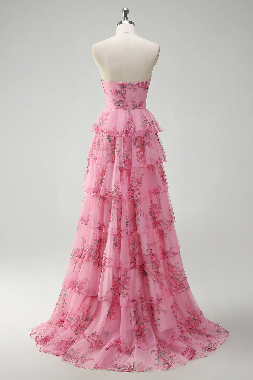 Fard à joues imprimé floral princesse chérie Robe De Soirée à plusieurs niveaux - Image 2