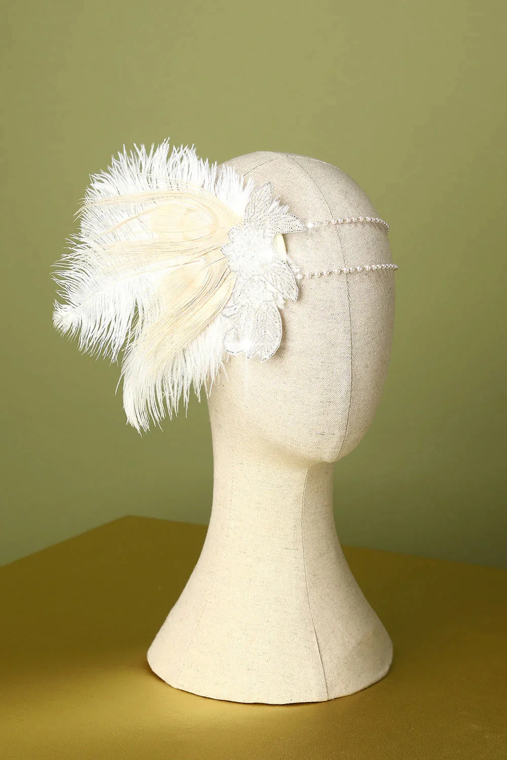 Franges à paillettes d’abricot et d’or Robe Gatsby Flapper des années 20 avec ensemble d’accessoires des années 20 - Image 4