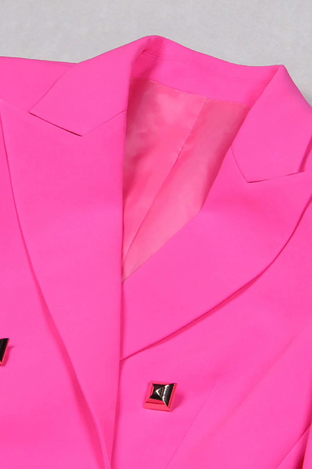 Fuchsia 3 pièces Double Boutonnage Femmes Costumes De Bal - Image 3