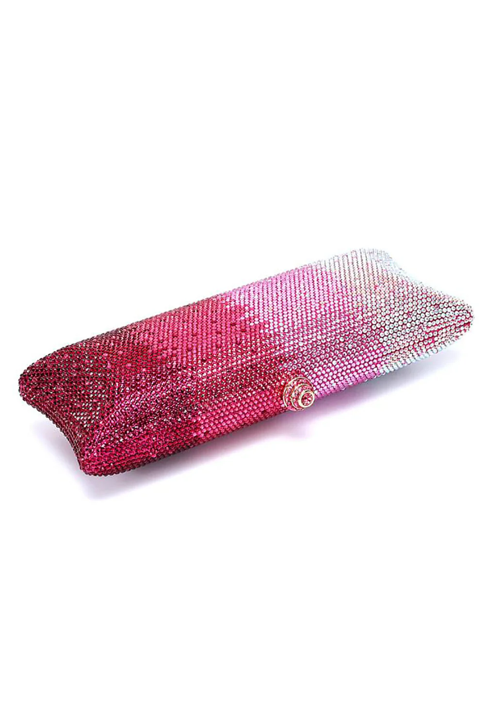Pochette de soirée à sequins scintillants fuchsia ombré - Image 2
