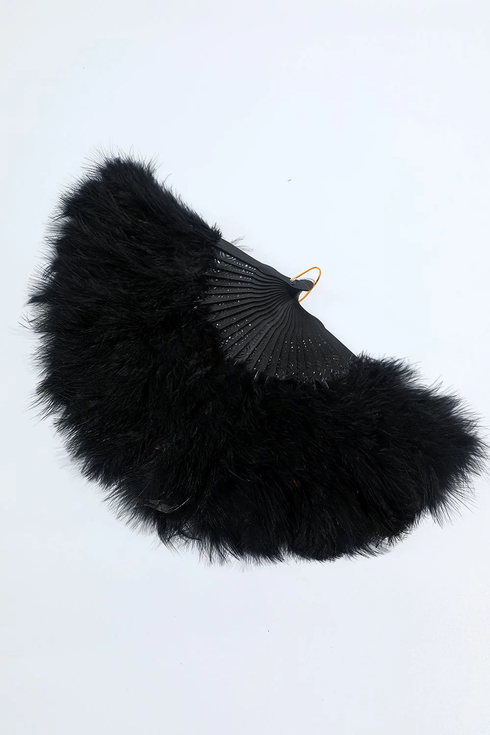 Gatsby Black Feather Ventilateur pliant - Image 3