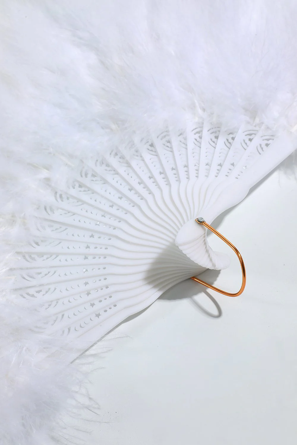 Gatsby Black Feather Ventilateur pliant - Image 8